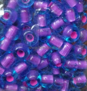 PRECIOSA sklenený rokajl 50g 32/0 modro-ružové č. 99