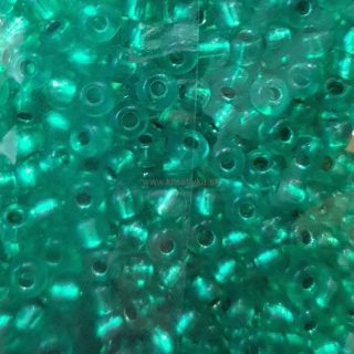 PRECIOSA sklenený rokajl 50g 5/0 - 4,5mm, smaragdová č. 239