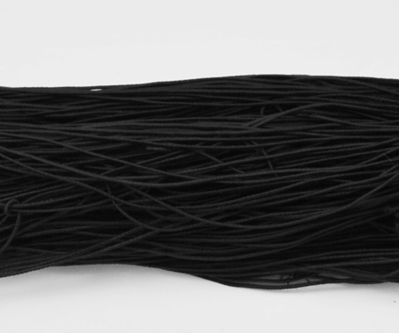 Elastická šnúrka z gumy 1,5mm, návin: 100m čierna