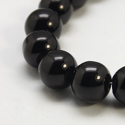 Voskované perly 20ks sklenené 10mm čierna