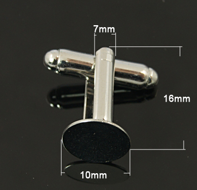 Manžetový gombík 16x10mm strieborné 1pár