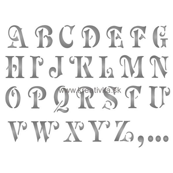 Šabóna abeceda, 15x20cm