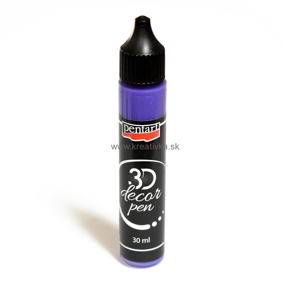 3D Dekoračné pero 30ml, priehľadné ametystovo fialové