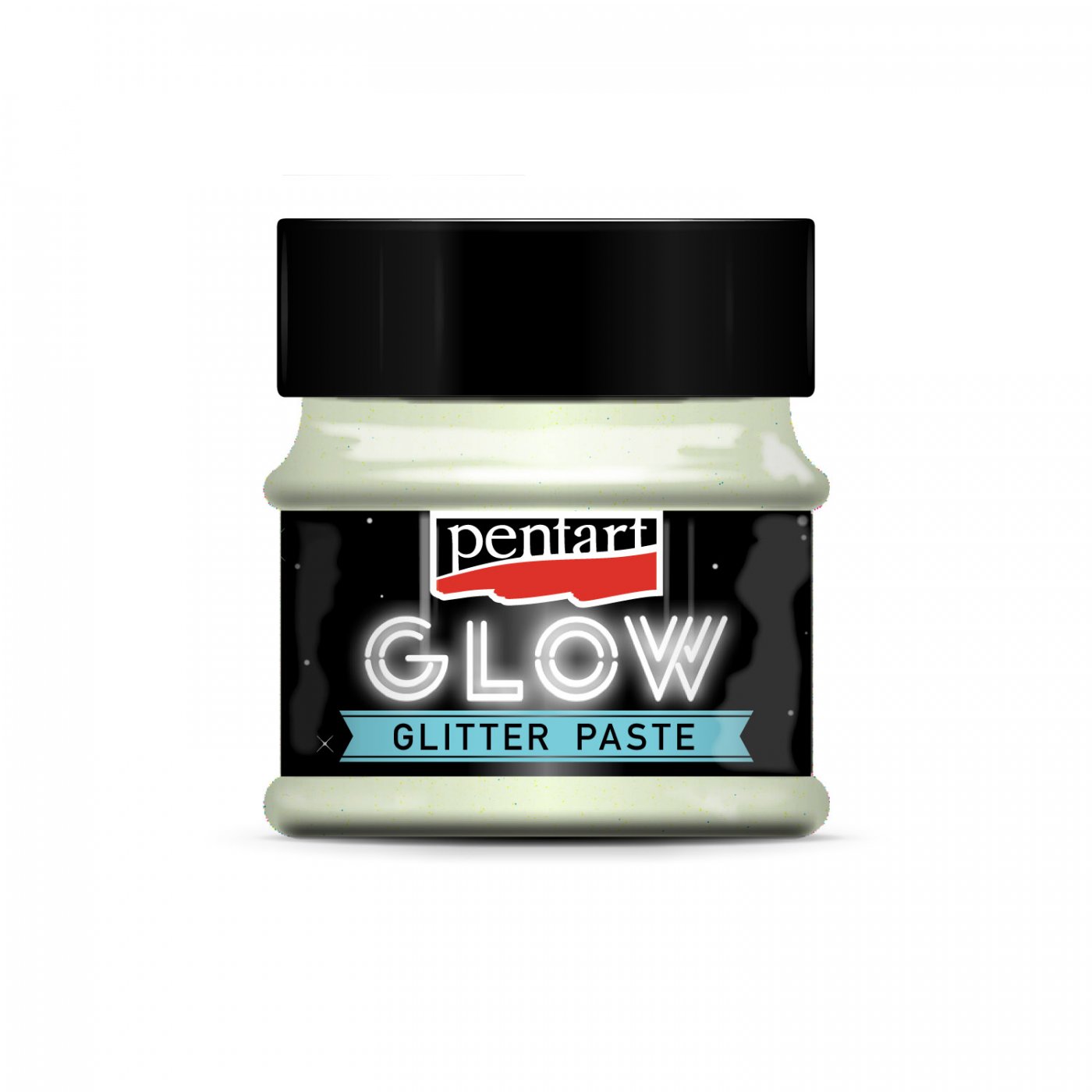 GLOW glitrová pasta svieti v tme, 50ml, dúhová modrá