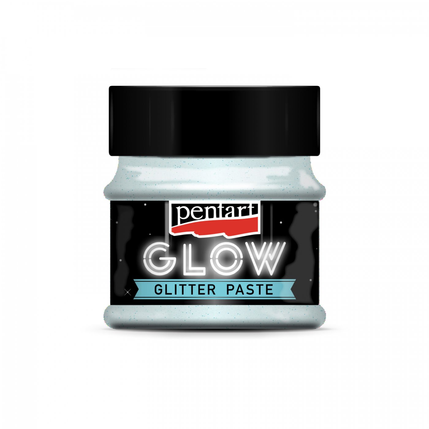 GLOW glitrová pasta svieti v tme, 50ml, strieborno-modrá