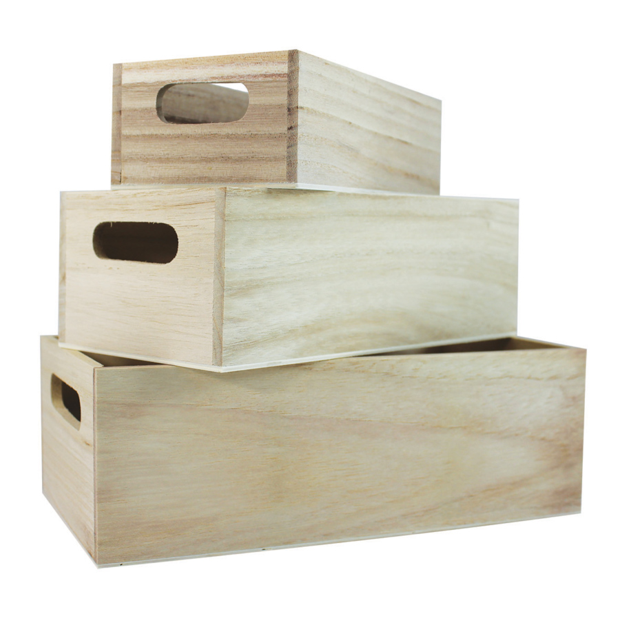 SADA 3ks úložných krabičiek, 21,5x12x7,5cm