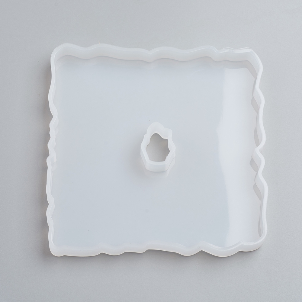 Silikónová forma nepravidelný achát s vrúbkami, 1ks, vnútorný priemer: 161x163mm