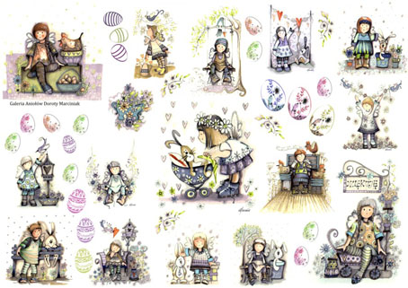 Klasik decoupage papier A3 - D0209  1ks