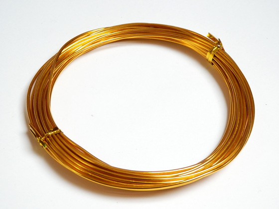 Drôt farebný 1,5mm hrúbka návin:6m zlatá