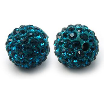 Shamballa 10mm tyrkys 1ks