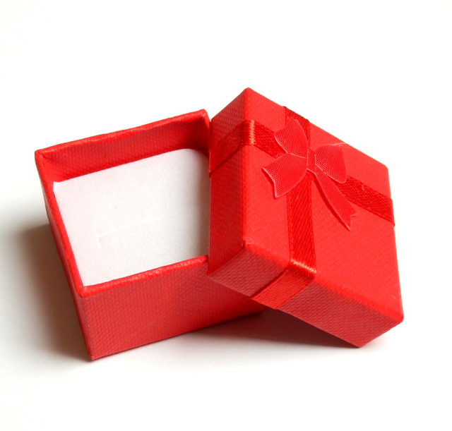 Darčeková krabička 41x41x26mm červená 1ks