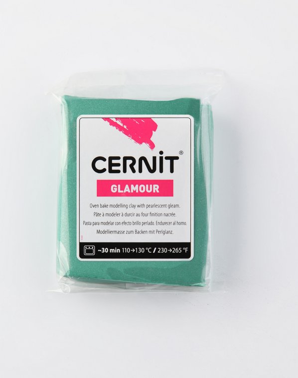 CERNIT glamour zelená perleťová 56g  č.600