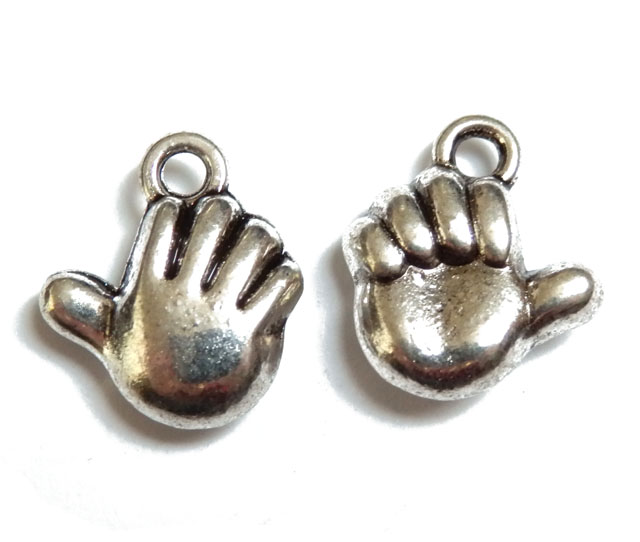 Kovový prívesok ruka 10x12mm 1ks Hamsa 5