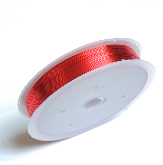 Medený drôt 0,3mm, návin:26m červený