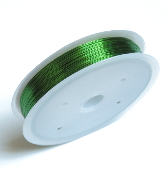Medený drôt 0,3mm, návin:26m zelený