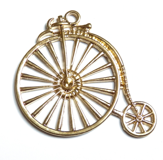 Prívesok bicykel 53x46,5mm zlatá