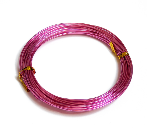 Drôt farebný 1,5mm hrúbka návin:6m ružová