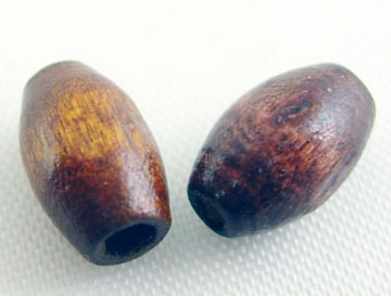 Drevené korálky olivka hnedé 5x8mm 5g, cca 70 ks