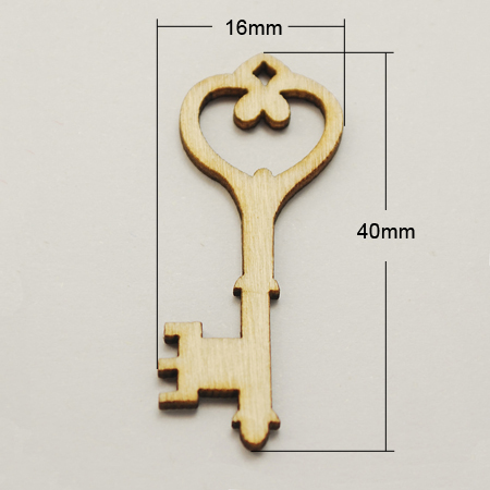 Drevený kľúč výsek 5ks, 40x16x2mm