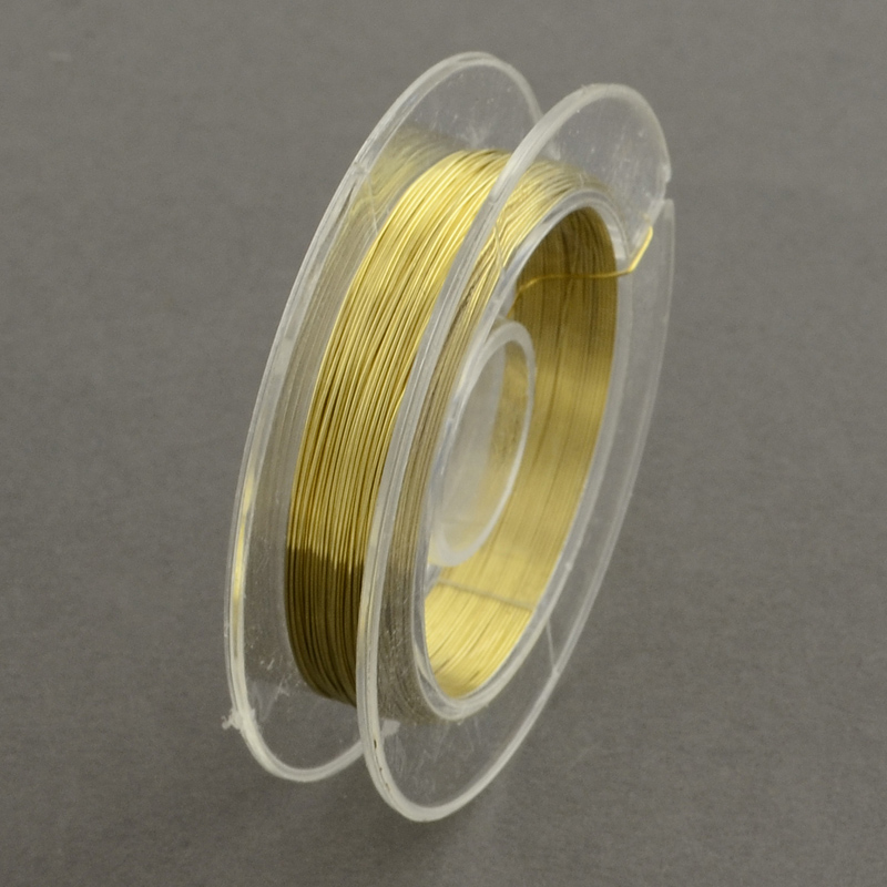 Mosadzný drôt 0,3mm, návin:10m zlatý