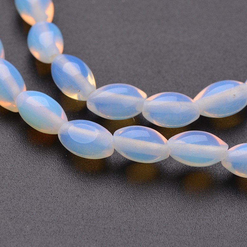 Opal prírodná korálka olivka  8x5mm, 1ks