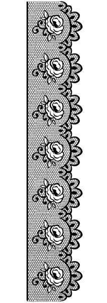 Silikónová pečiatka bordúra kvety 4x18cm