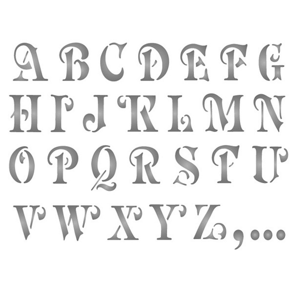 Šabóna abeceda, 15x20cm