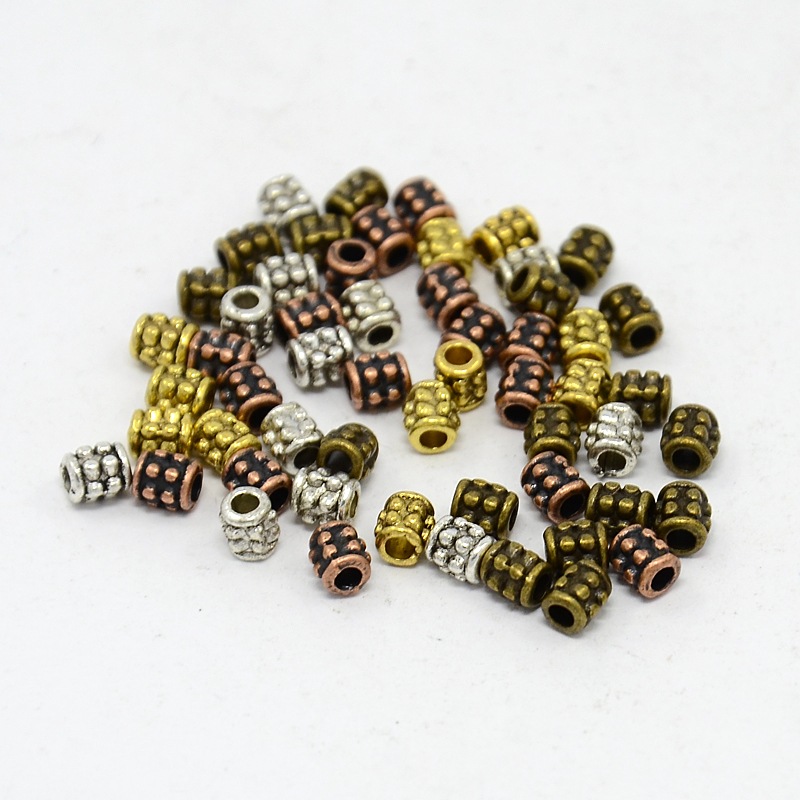 Kovové predeľovacie korálky MIX farieb, 40ks, 4x4mm