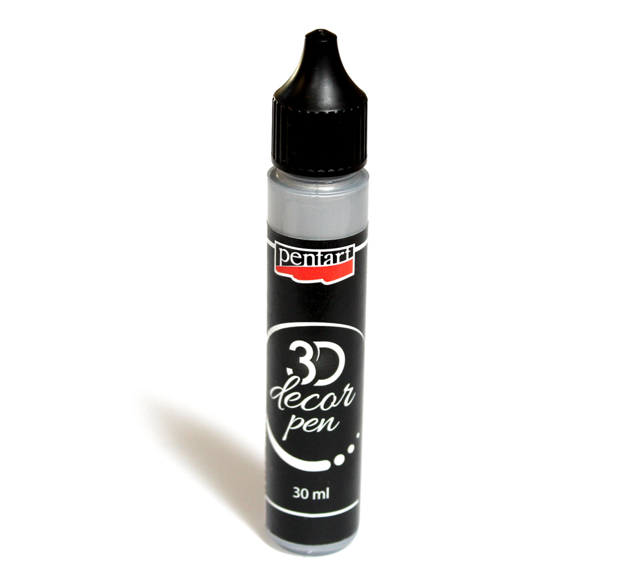 3D Dekoračné pero 30ml, strieborné