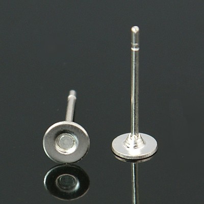 Puzeta plochá 20ks, 12x4mm chirurgická oceľ strieborné