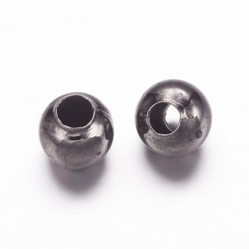 Kovová predeľovacia korálka gunmetal 50ks, 3mm