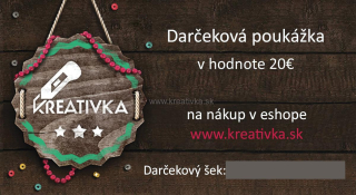 Darčeková poukážka v hodnote 25€ na nákup tovaru