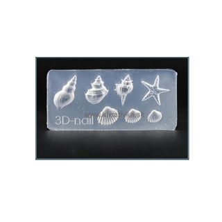 Silikónová mini forma mušle na 3D dekoracie na nechty, 4.1x2x0.7cm