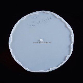 Silikónová forma na plochý okrúhly podnos, veľkosť formy: 250 x 7 mm