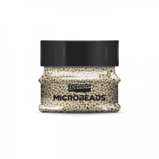 Sklenené mikro-perličky, 0,8-1 mm, 40 g, šampanské zlaté