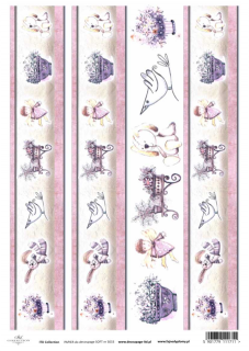 Soft decoupage papier A4 - S033  1ks