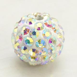 Shamballa 8mm dúhová 1ks