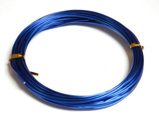 Drôt farebný 1,5mm hrúbka návin:6m tm. modrá