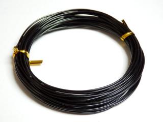 Drôt farebný 1,5mm hrúbka návin:6m čierna