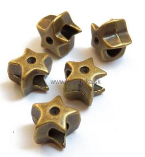 Kovové korálky 1ks 10x9mm starobronz