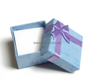 Darčeková krabička 41x41x26mm modrá +fialová 1ks