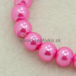 Voskované perly 50ks sklenené 4mm  ružová