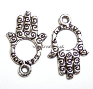 Kovový prívesok ruka 22x13mm 1ks Hamsa 9