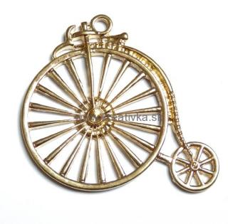 Prívesok bicykel 53x46,5mm zlatá