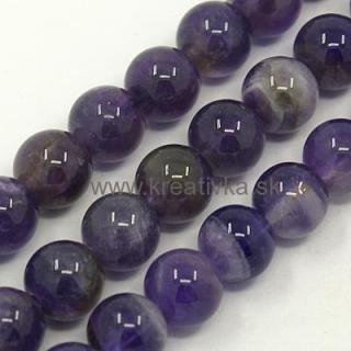 Amethyst prírodné korálky 1ks 6mm fialové 