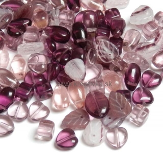 Korálky ČR sklenené ramš 50g amethyst 