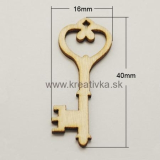 Drevený kľúč výsek 5ks, 40x16x2mm