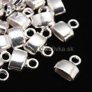 Kovová koncovka 9x8x4mm strieborná 1ks