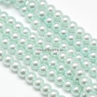 Environmental voskované sklenené perly, 20ks, 10mm, sv. modrá