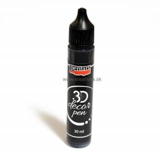 3D Dekoračné pero 30ml, čierne